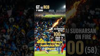 Gujarat Titans ka naya King! 👑 Sai Sudharsan 100 vs RCB