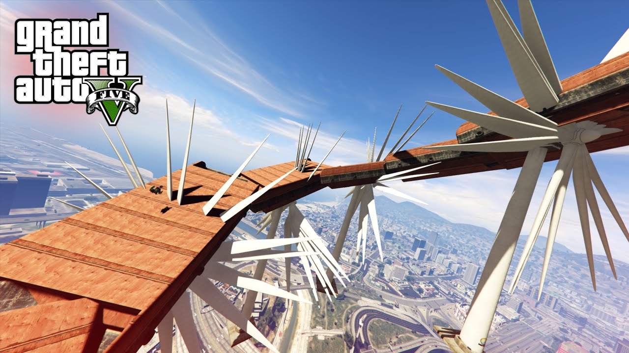 CRAZY SKY STUNT CHALLENGE! - (GTA 5 Funny Moments)