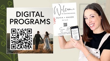How To Create a Digital Wedding Program and QR Code Sign - BUDGET WEDDING IDEA!