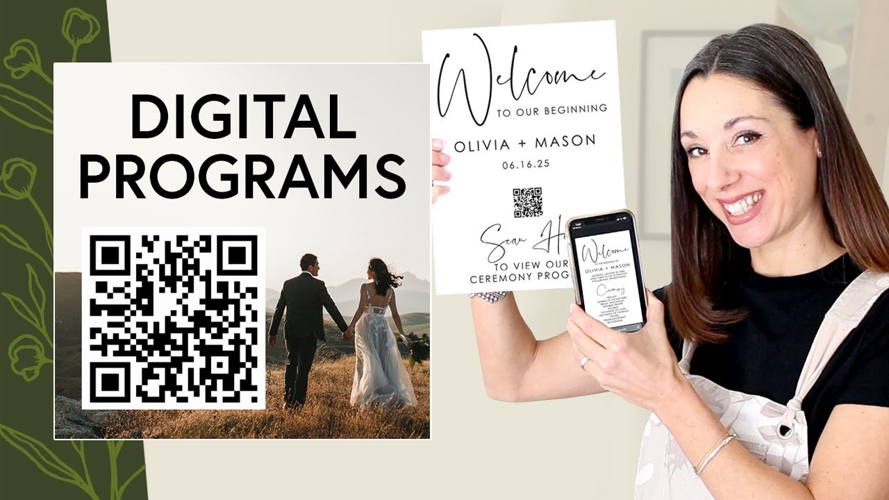 How To Create a Digital Wedding Program and QR Code Sign BUDGET