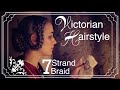 Early Victorian Updo ⊰ Historical Hairstyle ⊱ 7 Strand Braid &quot;Dog Ears&quot; and Braided Bun