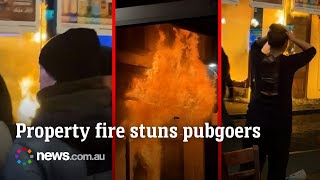Inferno rips through property, stunning pubgoers