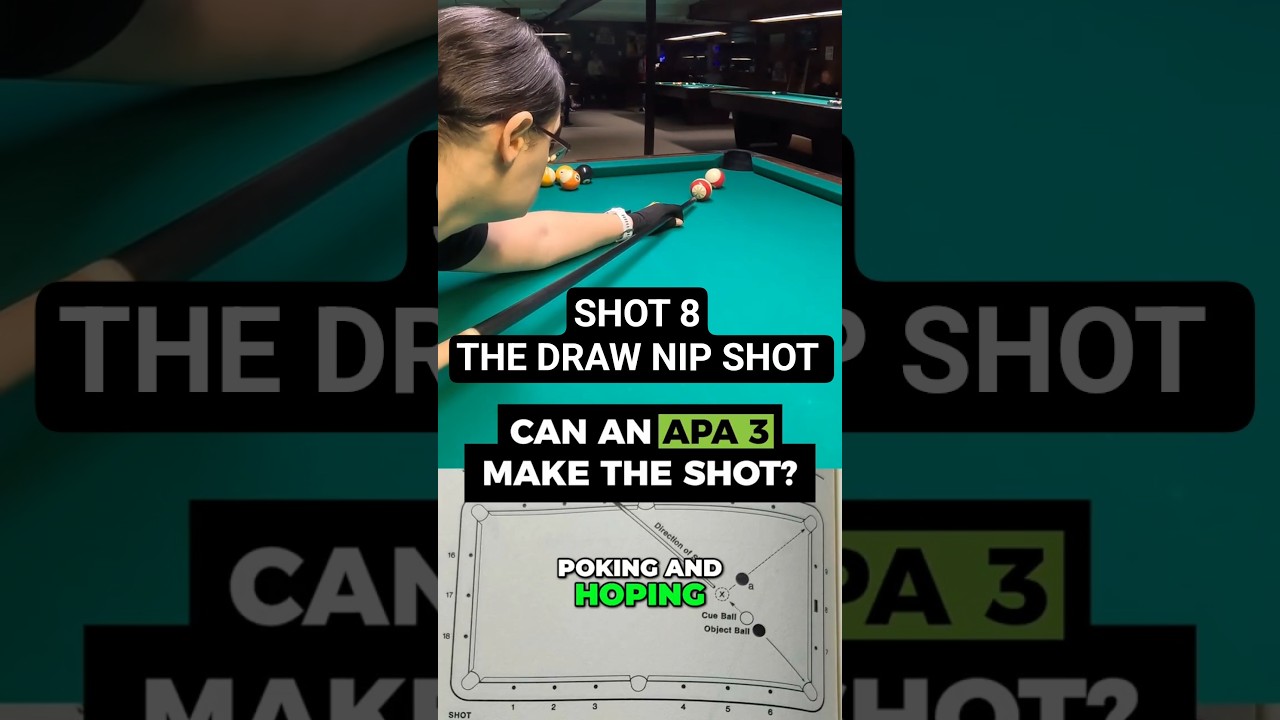 Image of video the Shot 8 – The “Draw Nip” Shot 🎯 #BilliardsLife #CueBallControl 12