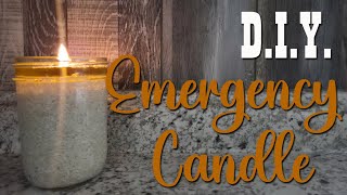 D.i.y. Emergency Candle With 4 Things You Already Have