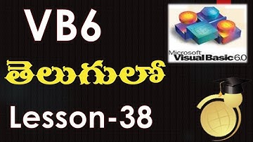 data control and bound controls in VB6 - Telugu-Lesson-38