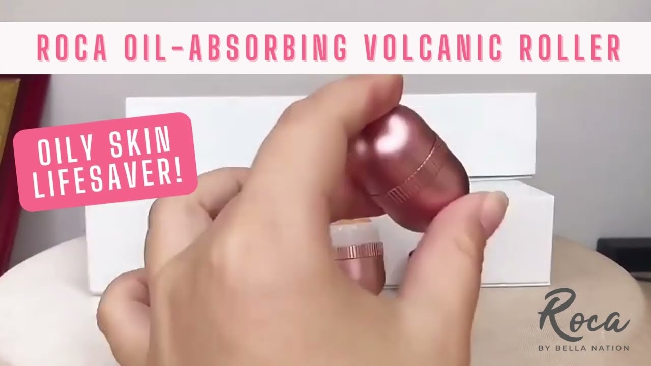 OILY SKIN LIFESAVER! ROCA VOLCANIC OIL ABSORBING FACE ROLLER