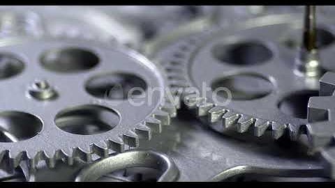 Mechanical Grey Gears Rotation Motion | Stock Footage - Envato elements