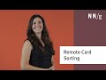 Remote Card Sorting