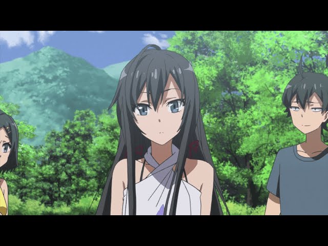 Yukino Being Embarrassed During Summer Camp | OreGairu class=