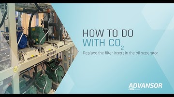 Replace the filter insert in the oil separator