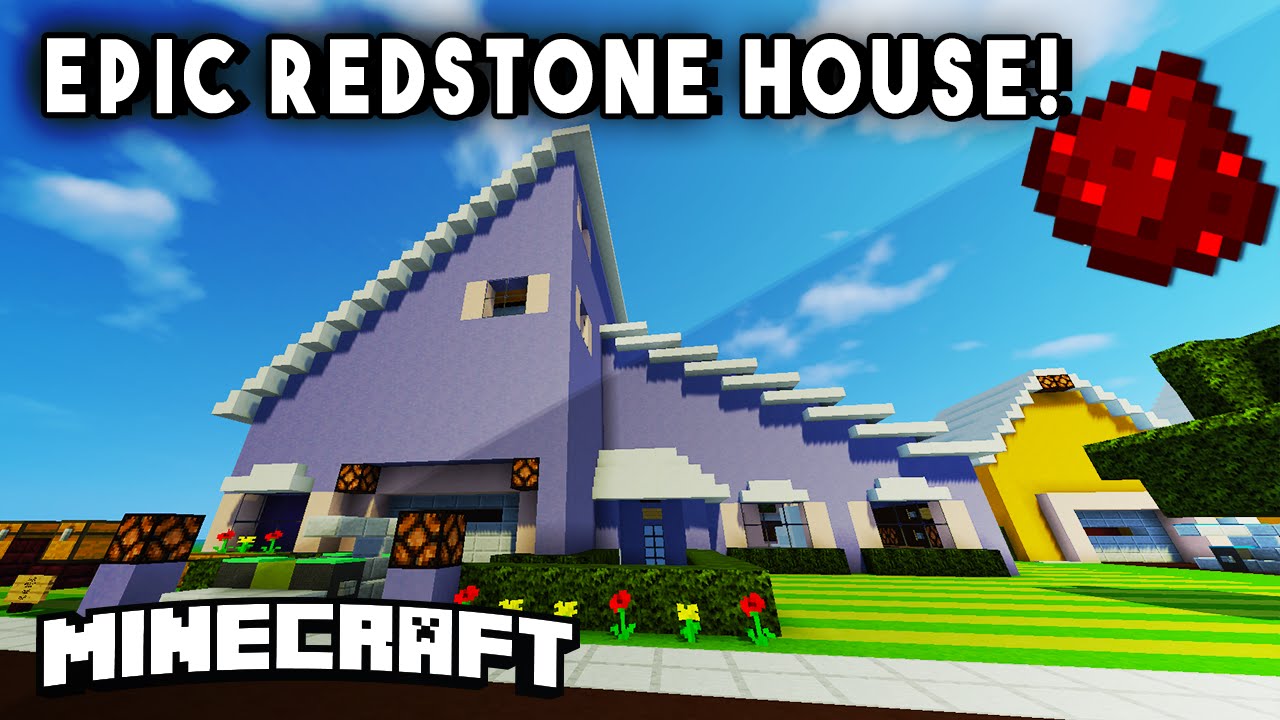 IMPRESSIVE REDSTONE MODERN HOUSE - (Fully Functional 