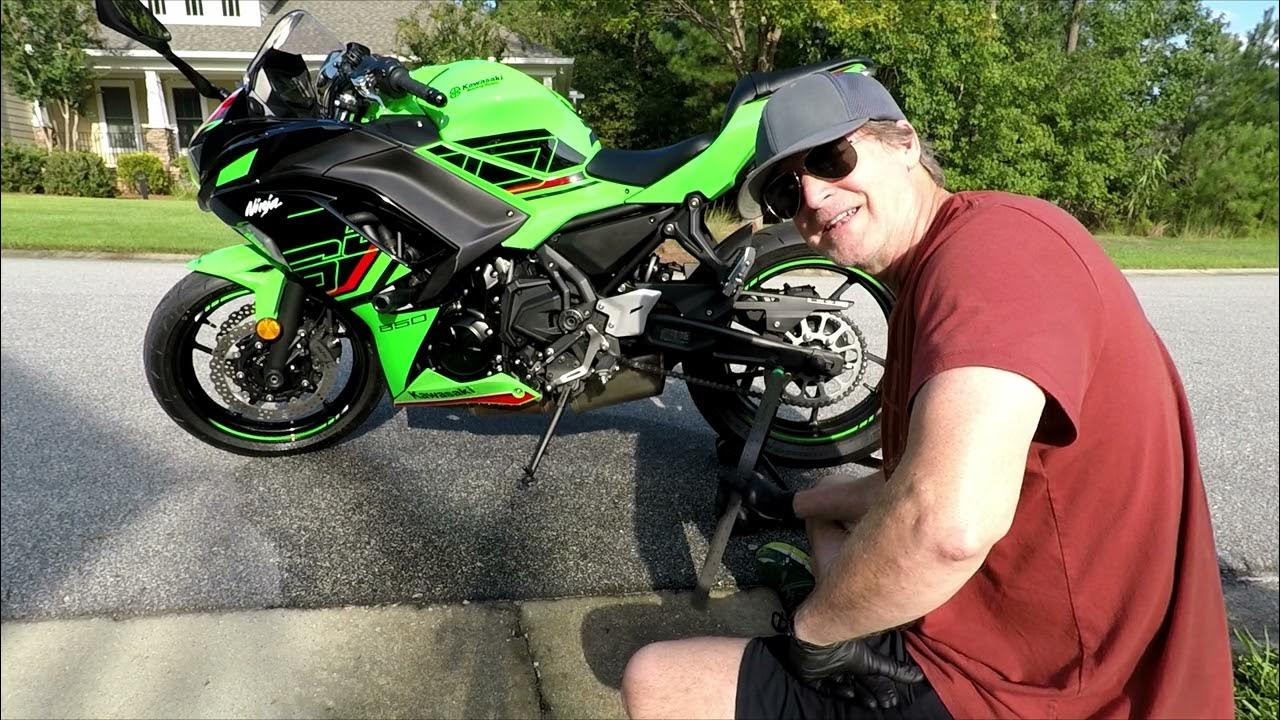 StreetMotoZ 2023 Ninja 650 Chain Clean/Lube and Chain Slack Adjustment YouTube