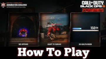 How To Play New Abomination Challenge Mode In Black Ops 6 Zombies