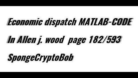 Economic Dispatch full Matlab-code based dynamic programming