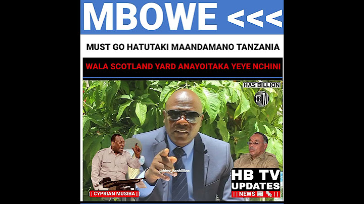 MBOWE MUST GO ATUNGIWA MSEMO MPYA NA CYPRIAN MUSIBA