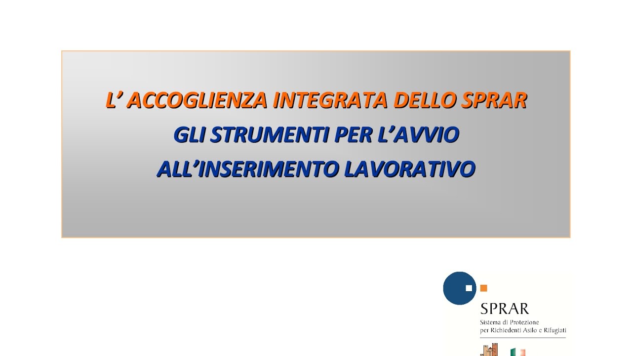 Sprar Webinar ANCI SPRAR 2017 03 08 : Accoglienza integrata SPRAR strumenti ...