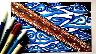 CARA MENGGAMBAR MOTIF MEGA MENDUNG KOMBINASI ORNAMEN. CARA MENGGAMBAR MOTIF MEGA MENDUNG KOMBINASI ORNAMEN.