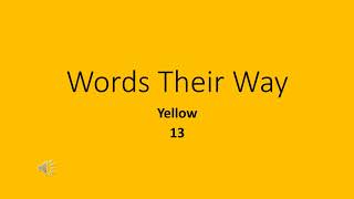 Words Their Way Yellow 13