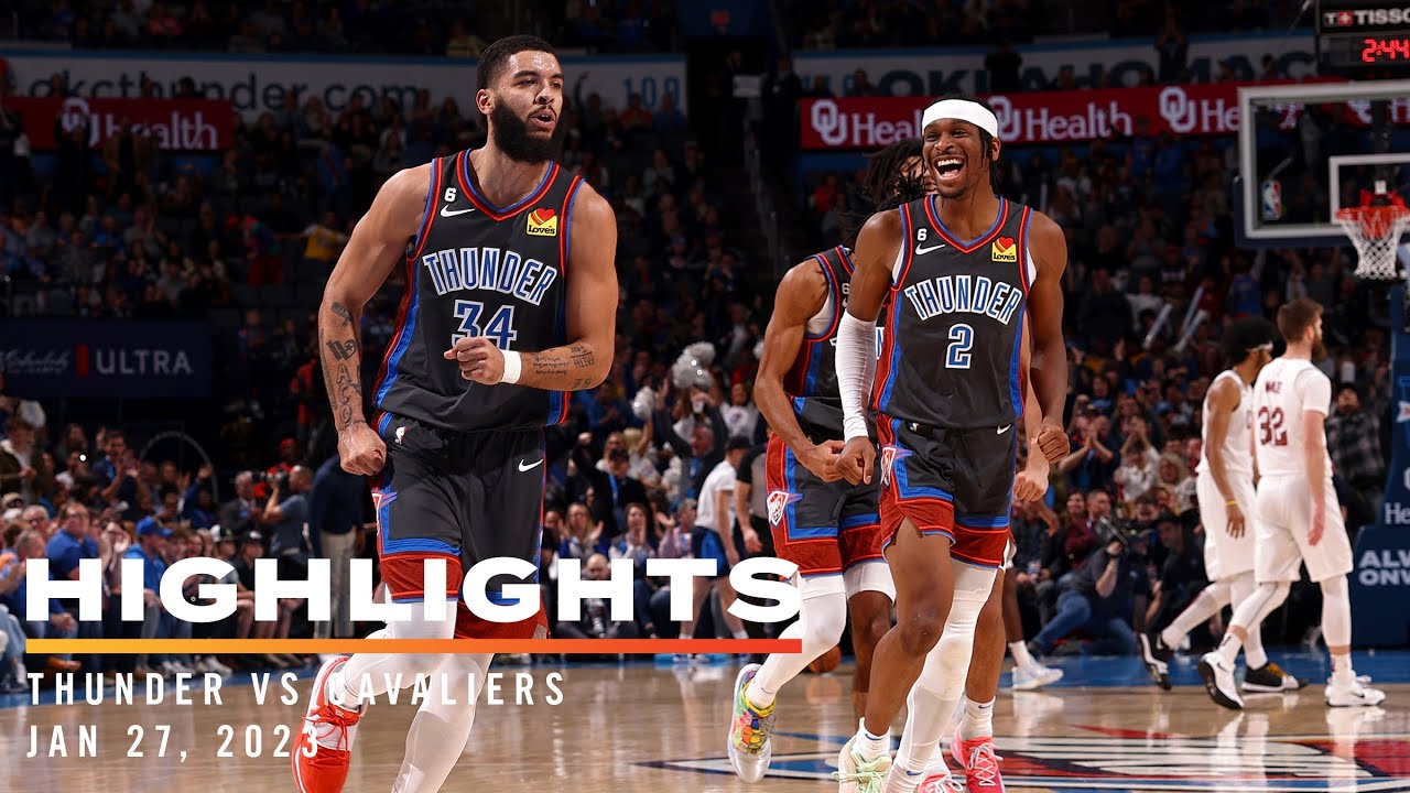 OKC Thunder Wins 112-100 Over Cleveland Cavaliers | Game Highlights