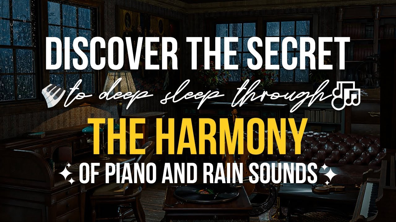 Deep Healing Rain & Piano Sleep Music for Stress Relief, Meditation and ...
