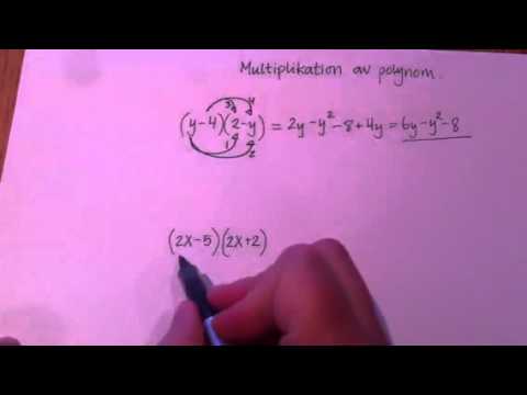 Multiplikation av polynom - YouTube