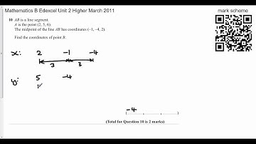 Q10 March 2011 Unit 2 Higher Edexcel