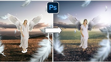 White Angel Wings - Speed Art Photomanipulation in Photoshop