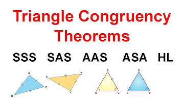 Triangle Congruency Theorems (SSS, SAS, AAS, ASA, HL)