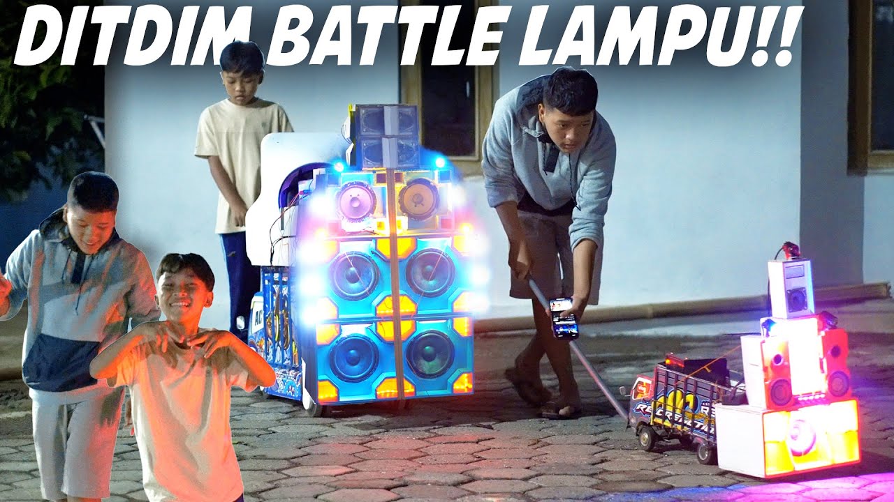 LAMPU MATRIX DI SOUND DIMAS!! DITDIM BATLE SOUND MINIATUR DAN LAMPU MALAM HARI