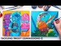 How I make Commissions - Acrylic Painting Full Process