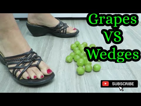 Crushing-Stomping on Grapes in Wedges *FETISH -ASMR** 18+