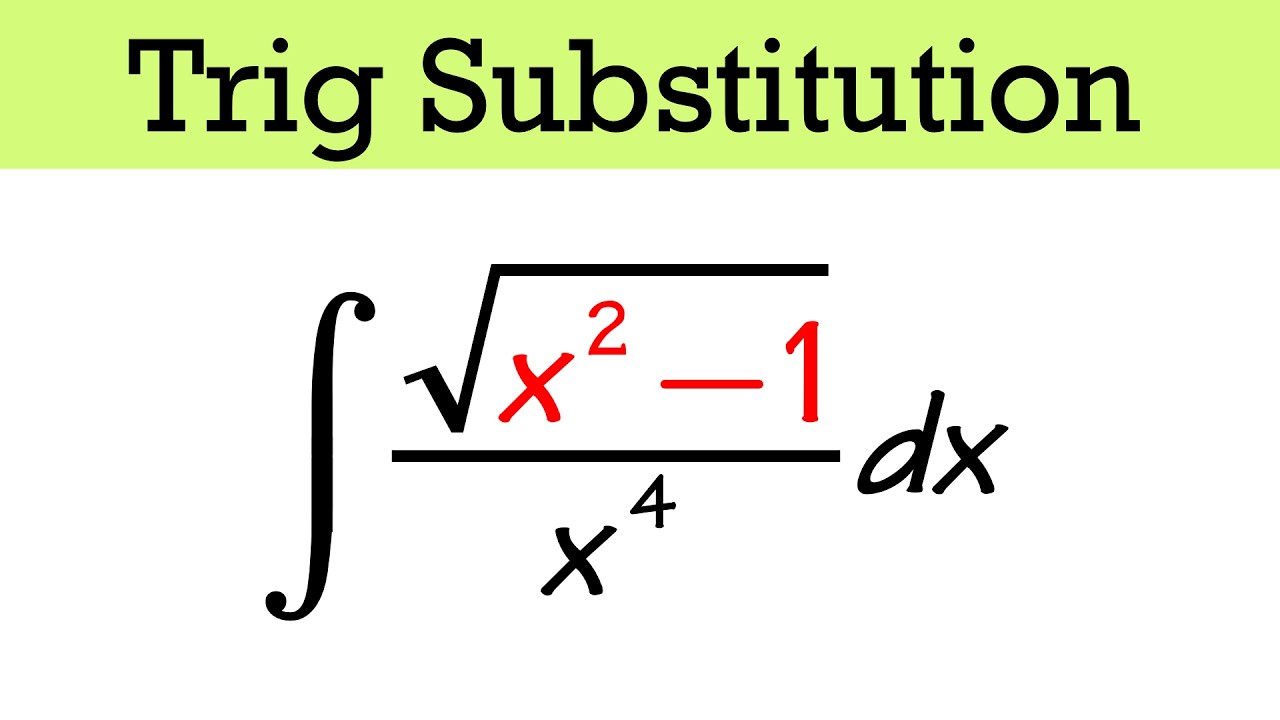 Integral of sqrt(x^2-1)/x^4 with trig substitution