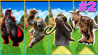 godzilla vs kingkong vs mammoth vs lego jurassic world #2