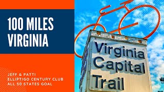 100 MILE ELLIPTIGO BIKE RIDE IN VA | Virginia Capital Trail.