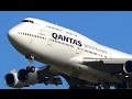 AMAZING Qantas Boeing 747-400(ER) Landing &amp; Takeoff ● Melbourne Airport Plane Spotting