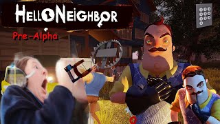 PLAYING HELLO NEIGHBOR PRE ALPHA  LOADS OF JUMP SCARES
