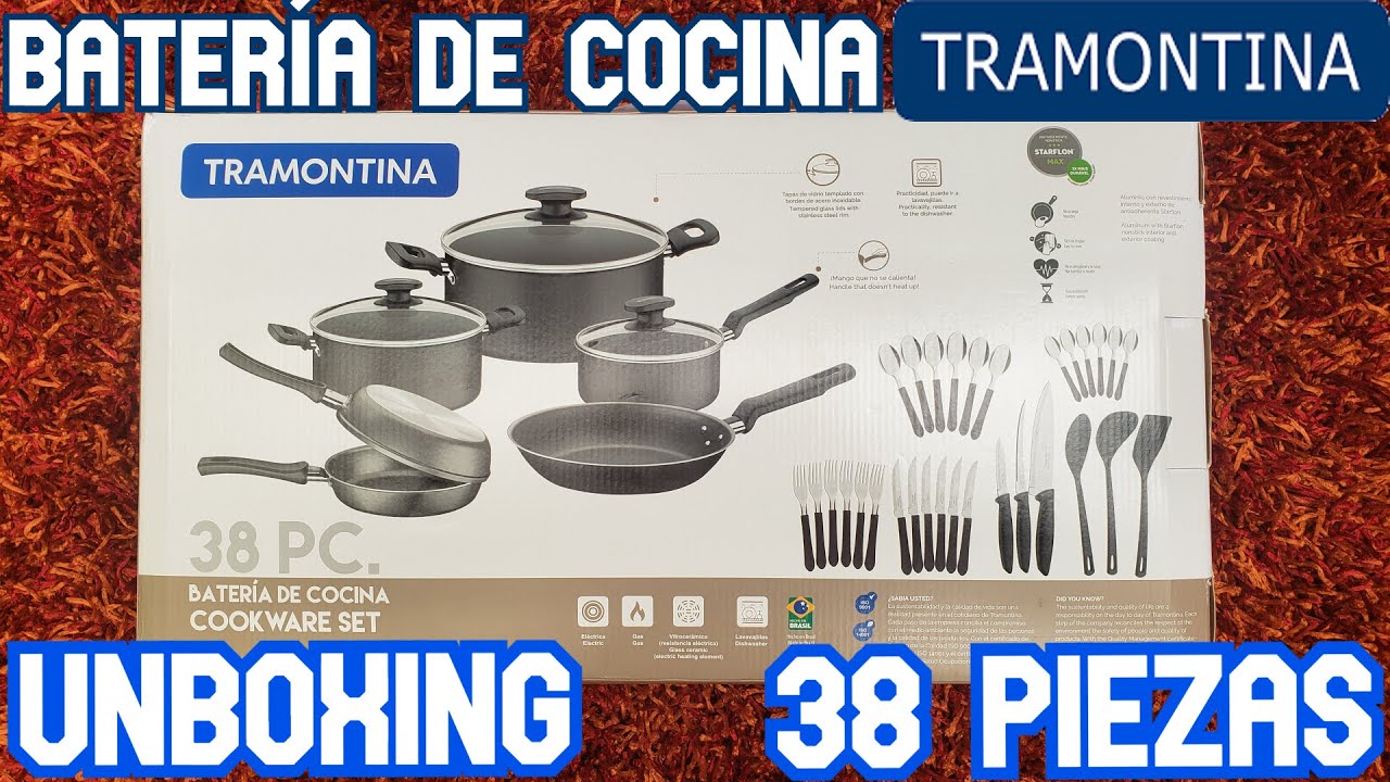 Set Ollas Bateria De Cocina Tramontina Loreto Teflon 4 Pzs