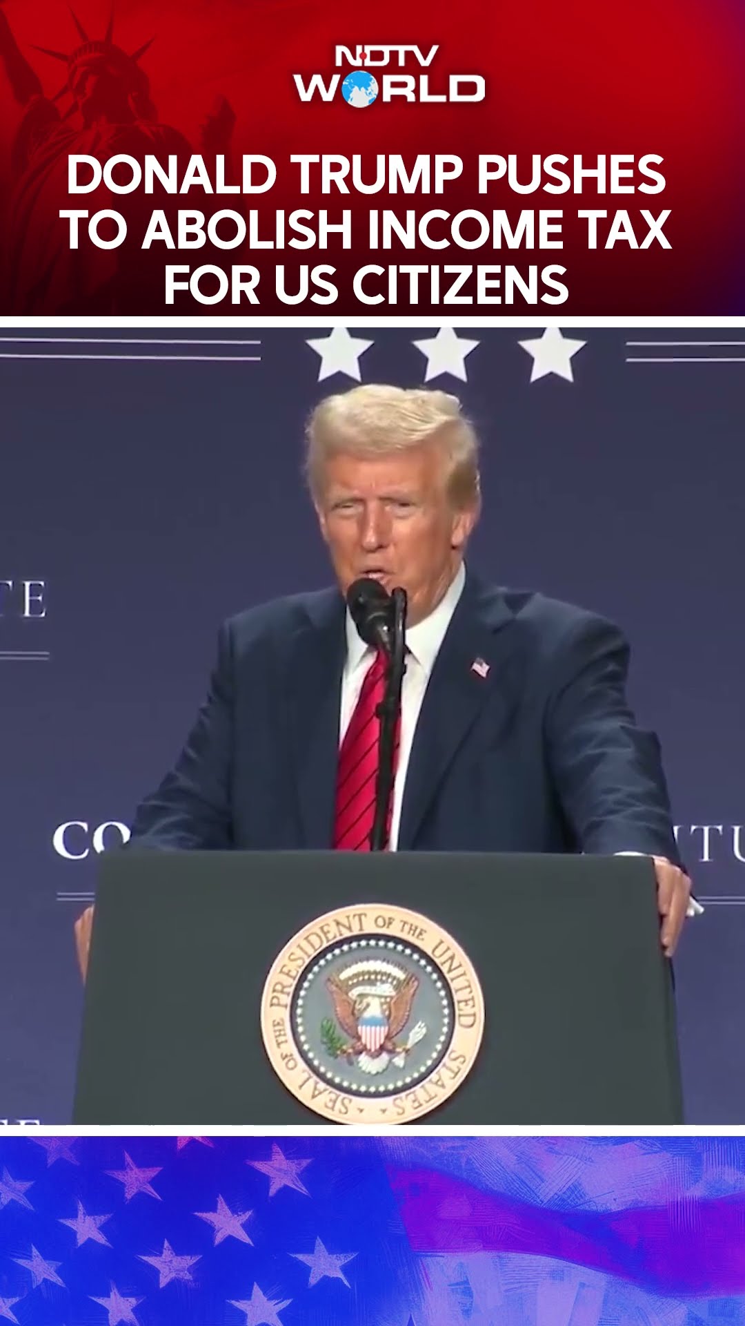 Donald Trump Latest News | US President Donald Trump Proposed Abolishing Income Tax For US Citizens
