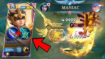 MANIAC!!🔥 GLOBAL BADANG NEW SEASON PERFECT 1 SHOT BUILD & EMBLEM IN SOLO RANK! (99% broken) | MLBB
