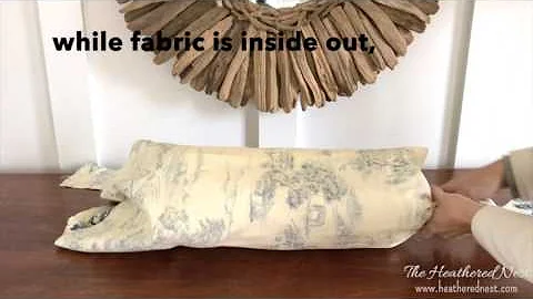 ⏰ One-minute DIY bolster pillow + a quick, easy, no sew pillow cover! 🤩