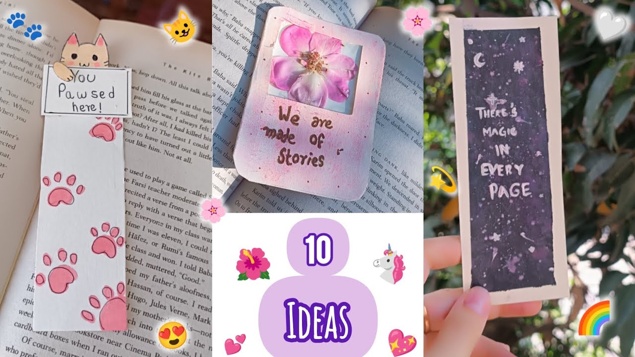 Easy And Aesthetic Bookmark Diy 💖 | TikTok Diy | Diy Bookmark | Cute ...