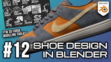 FTW3DForge   Shoe Design in Blender Tutorial   12 Transfer Geometry from 2D to 3D & Lining