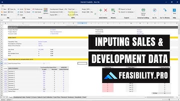 11 Inputting Sales & Development Data | Standard Feasibility Module