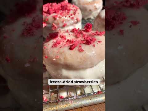 Strawberry Shortcake Doughnut Ice Cream Sandwiches | Food Network