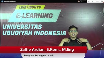 Live E-Learning Rekayasa Perangkat Lunak, Zalfie Ardian, S.Kom., M.Eng