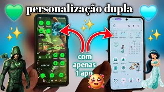 ✨️💚🩵personalização dupla jasmim/arqueiro verde✨️💚🩵 com 1app