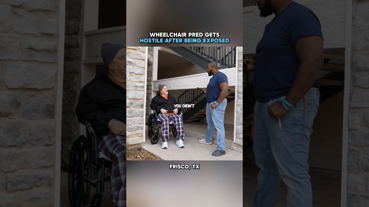 Wheelchair pred gets hostile after being exposed 🚨 #jidion #edpwatch #police #viral