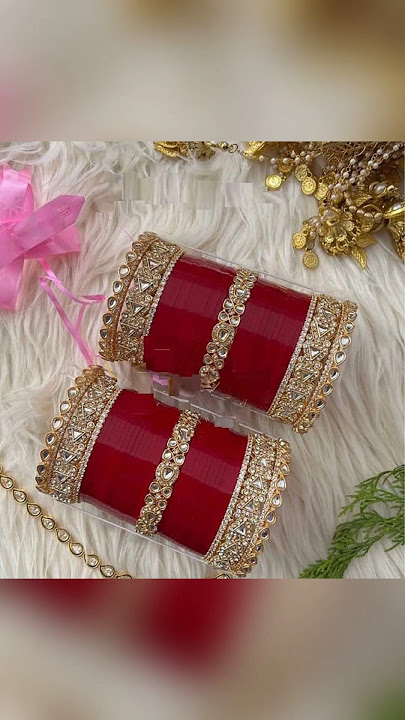 bridal cosmetics products ll bridal chura set design ll #bridal #chura #bangle #shortvideos