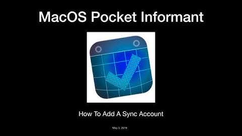 macOS Informant How To Add A Sync Account