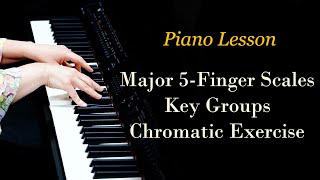 Piano exercises: major 5-finger scales, key groups, chromatic exercise Net Worth